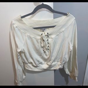 creamy off the shoulder top by fashion nova